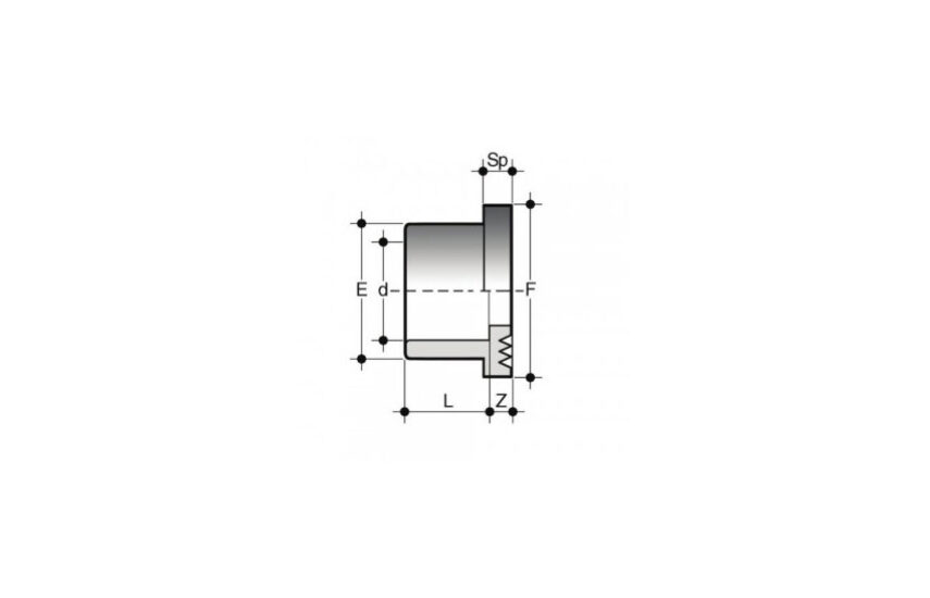 Бурт ПВХ с зубчатой поверхностью под клеевое соединение QRV,  FIP (Италия)
