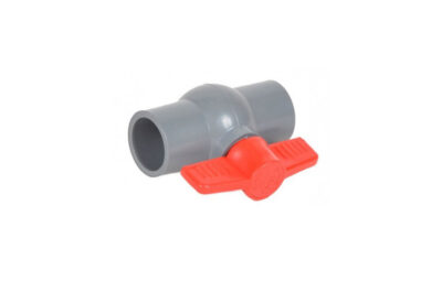 Кран шаровой компактный ПВХ неразборный (уплотнения PTFE, EPDM)