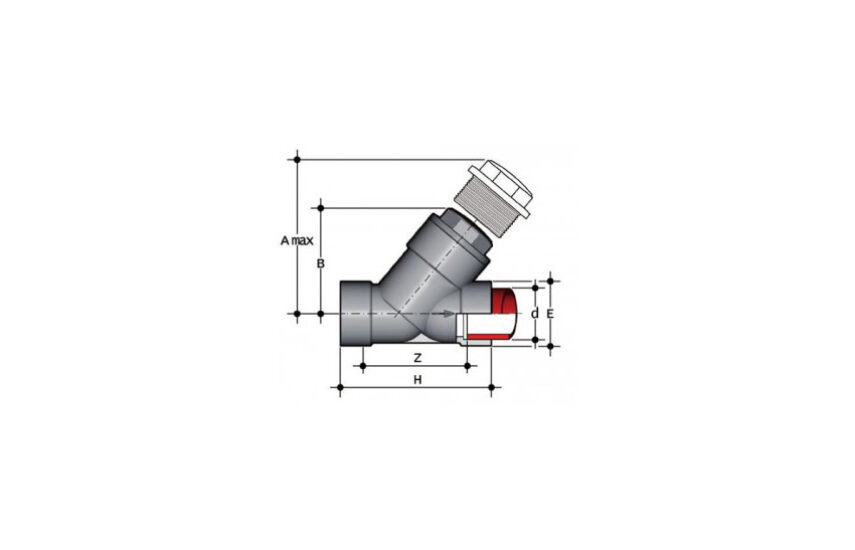 Обратный клапан с муфтовым окончанием PP-H 100 PN10 d 20-90 мм (VRUIM/VRIM)