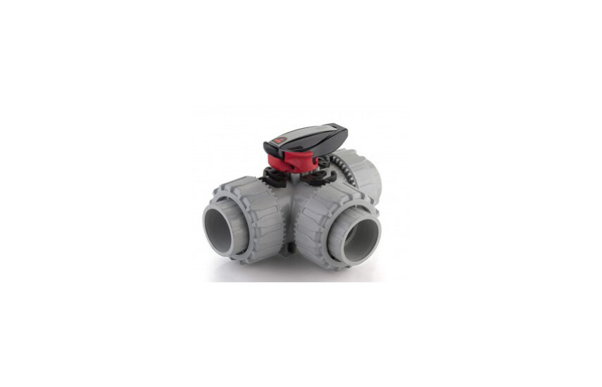 Трехходовой шаровый кран ХПВХ CORZAN d 16-63 мм DN10-50 TKDIC