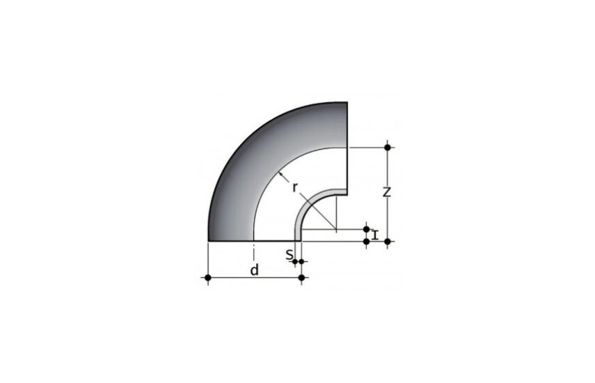 Угольник PP-H 100 90 гр. для стыковой сварки (GBM)