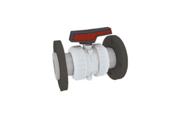 Кран шаровой ПВДФ серии EXTREME (уплотнение шара PTFE, остальные FPM), фланцевое окончание, DN10 — 50, CEPEX (Испания)